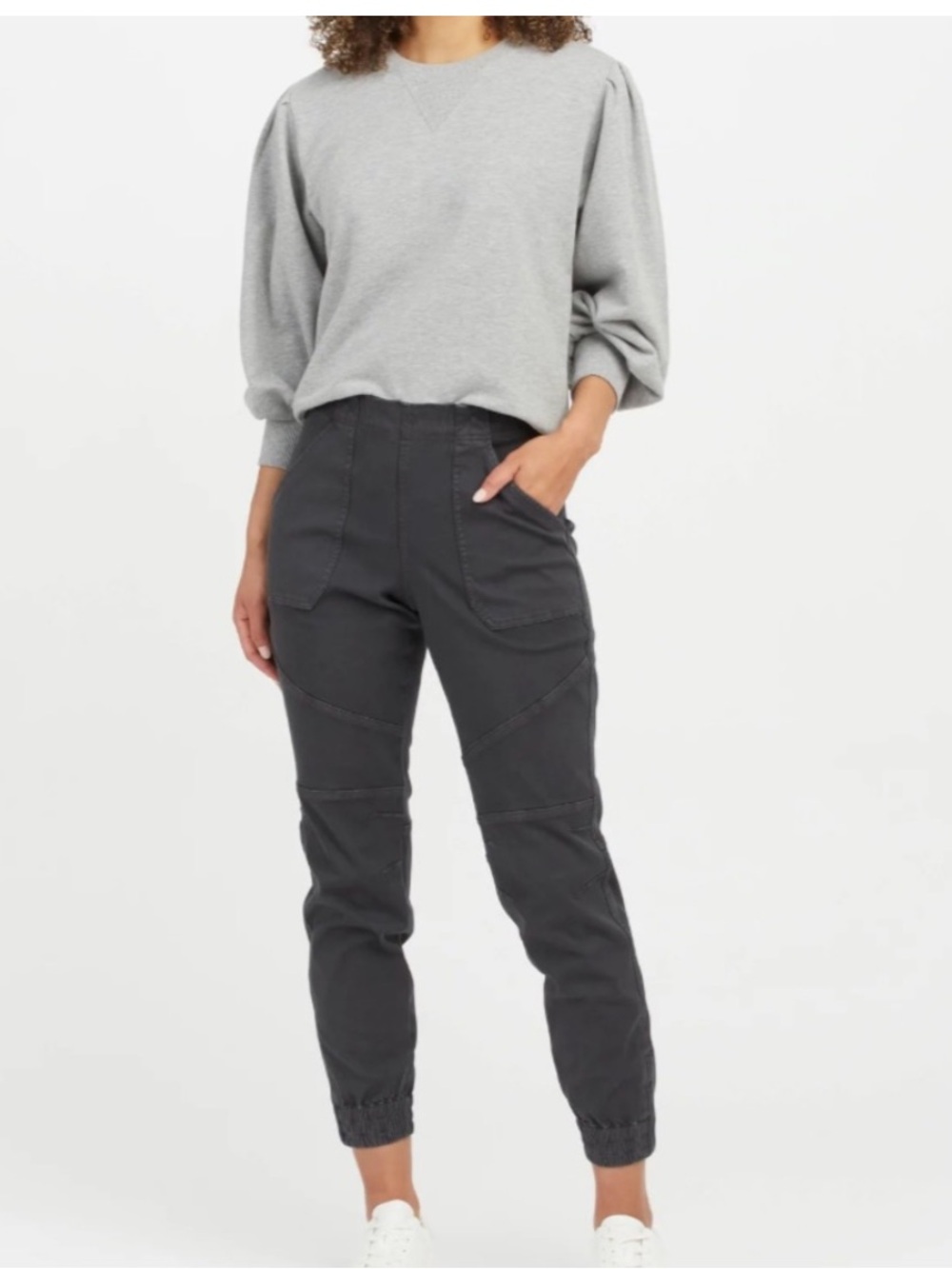 SPANX Stretch Twill Slim Fit Joggers 20319R- washed black